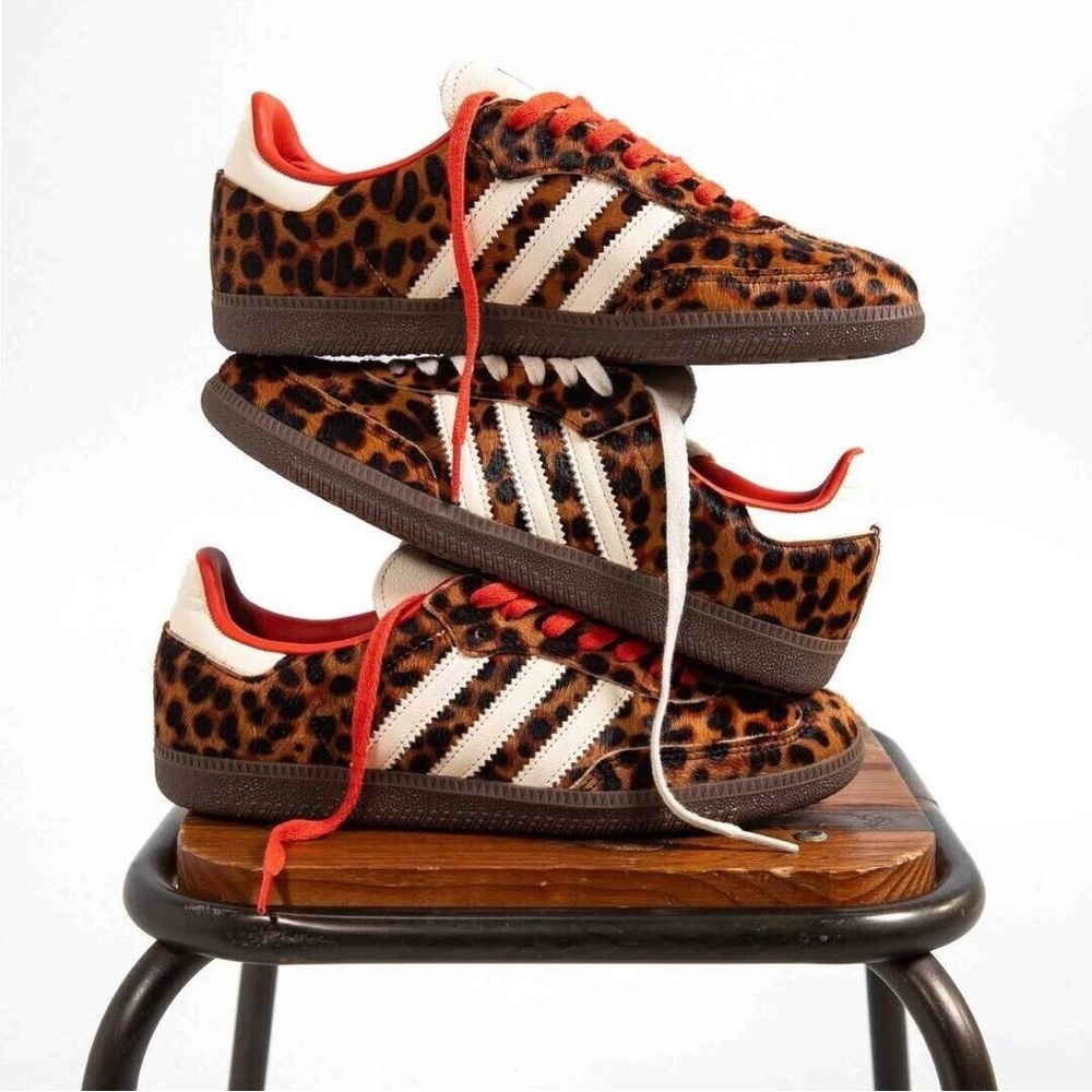 Adidas Samba OG Preloved Red Leopard JI2734 Women's Sneakers  Cheetah Pack - Picture 3 of 11